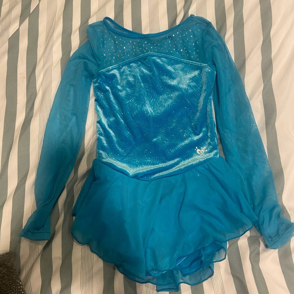 Justice girls blue ice skating or gymnastics dress